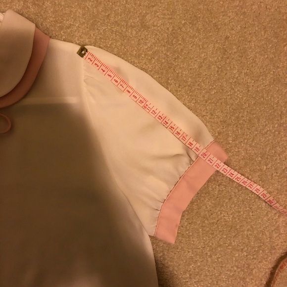 💜Short Sleeve Bow Tie Collared Blouse - Picture 6 of 7